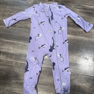 Kyte Baby Taro Sharks Footless Romper | 3-6 months